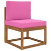 vidaXL Sofakissen f&uuml;r drau&szlig;en 2 pcs Rosa Polyester