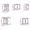 vidaXL Schrank mit Regal SKI 10 pcs Honigbraun Massives Kiefernholz