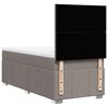 vidaXL Boxspringbett mit Matratze Taupe 90x200 cm Stoff
