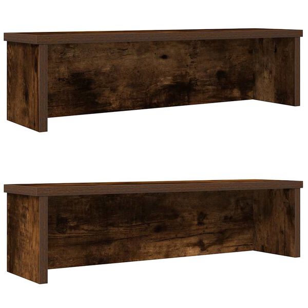 vidaXL K&uuml;chenregale Stapelbar 2 Stk. R&auml;uchereiche 60x15x16 cm