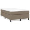 vidaXL Boxspringbett mit Matratze Taupe 120x200 cm Stoff