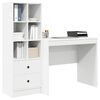 vidaXL Schreibtisch mit Schubladen 2 pcs Wei&szlig;