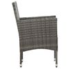vidaXL 7-tlg. Garten-Essgruppe Poly Rattan Grau