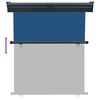 vidaXL Balkon-Seitenmarkise 145x250 cm Blau