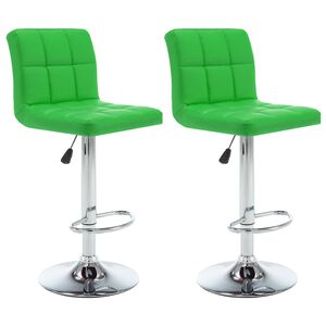 vidaXL Barhocker 2 Stk. Gr&uuml;n Kunstleder