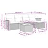 vidaXL 5-tlg. Garten-Sofagarnitur mit Kissen Grau Poly Rattan