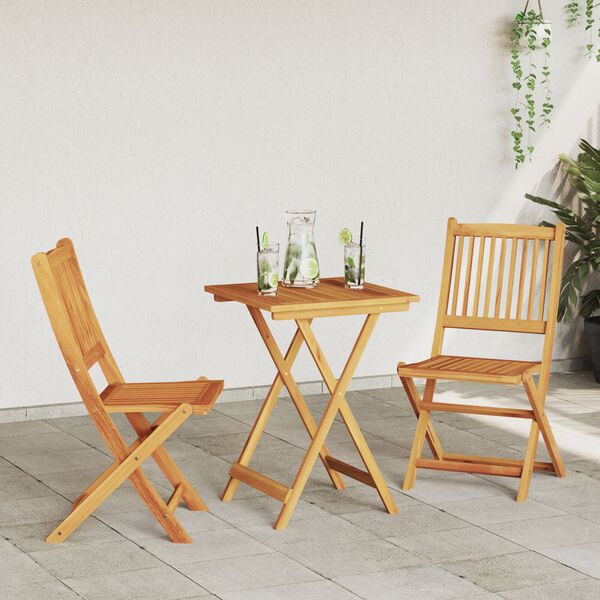 vidaXL Garten Bistro Set 3 pcs Braun Akazie Massivholz
