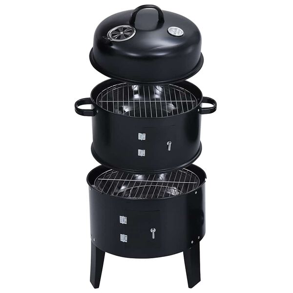 vidaXL 3-in-1 Holzkohlegrill R&auml;ucherofen 40&times;80 cm