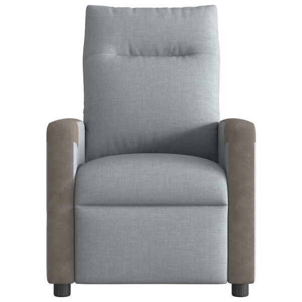 vidaXL Massagesessel Hellgrau Stoff