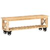 vidaXL TV-Schrank 130x30x42 cm Raues Mangoholz