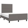 vidaXL Bettgestell mit Kopfteil Grau 120x200 cm Kunstleder