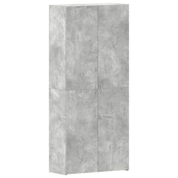 vidaXL Schuhschrank mit Regal Grau 80 x 35,5 x 180 cm Holzwerkstoff