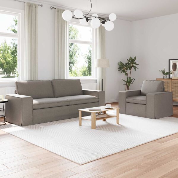 vidaXL Sofa 2 pcs Taupe