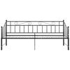 vidaXL Ausziehsofa Bettgestell Schwarz Metall 90x200 cm