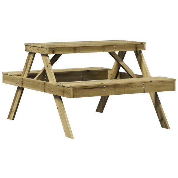 vidaXL Picknicktisch 105x134x75 cm Impr&auml;gniertes Kiefernholz