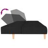 vidaXL Schlafsofa 2-Sitzer Schwarz Stoff