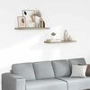 vidaXL Schweberegale 2 Stk. Eiche-Optik 80x23,5x3,8 cm MDF