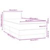 vidaXL Boxspringbett mit Matratze Dunkelgrau 90x220 cm Samt
