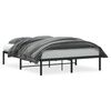 vidaXL Bettgestell Metall Schwarz 135x190 cm