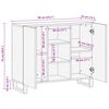 vidaXL Seitenschrank mit T&uuml;r Braun 90 x 33 x 75 cm Massivholz Mango