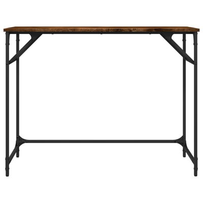 vidaXL Schreibtisch Räuchereiche 100x45x76 cm Holzwerkstoff und Stahl