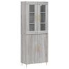 vidaXL Highboard Grau Sonoma 69,5x34x180 cm Holzwerkstoff