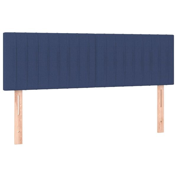 vidaXL Kopfteile 2 Stk. Blau 72x5x78/88 cm Stoff