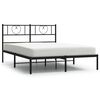 vidaXL Bettgestell mit Kopfteil Metall Schwarz 120x200 cm