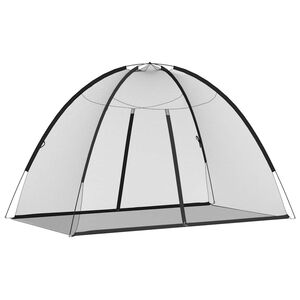 vidaXL Moskito-Netzzelt Mongolisch 220&nbsp;Schwarz&nbsp;200x120x130 cm
