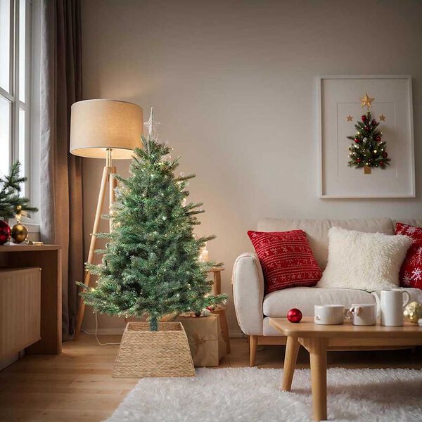 vidaXL Weihnachtsbaumkragen Braun 60 x 60 x 28 cm Wasserhyazinthe