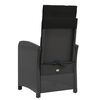 vidaXL 3-tlg. Bistro-Set mit Kissen Schwarz Poly Rattan