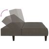 vidaXL Schlafsofa 2-Sitzer mit Hocker Dunkelgrau Samt
