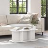vidaXL Couchtisch Wei&szlig; 80 x 39,5 x 33,5 cm Massivholz Kiefer