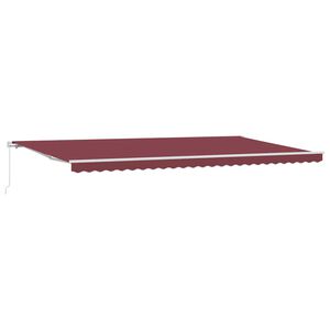 vidaXL Markise Manuell Weinrot 600x300 cm