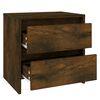 vidaXL Nachttische 2 Stk. R&auml;uchereiche 45x34,5x44,5 cm Holzwerkstoff