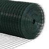 vidaXL Zaunpfosten Gr&uuml;n 10 x 1,2 m (16 x 16 mm Netz) Stahl und PVC