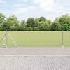 vidaXL Zaun mit Pfosten Silber 0,6 x 100 m PVC-beschichteter Stahl