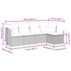 vidaXL 5-tlg. Garten-Sofagarnitur mit Kissen Braun Poly Rattan