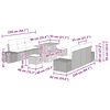 vidaXL Garten-Sofa-Set mit Kissen 9 pcs Schwarz Poly Rattan