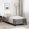 vidaXL Bettrahmen mit Matratze Grau 100 x 200 cm Stoff