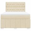vidaXL Boxspringbett mit Matratze Creme 140x200 cm Stoff