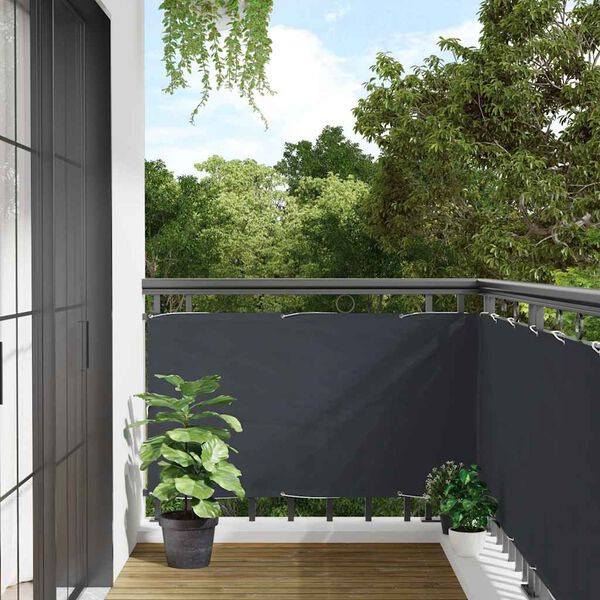 vidaXL Balkon-Sichtschutz Anthrazit 400x120 cm PVC