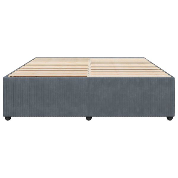 vidaXL Bettgestell ohne Matratze Dunkelgrau 180x200 cm Samt