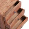 vidaXL Nachttisch mit 3 Schubladen 35x25x35 cm Altholz Massiv