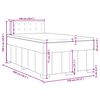 vidaXL Boxspringbett mit Matratze Taupe 120x200 cm Stoff