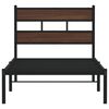 vidaXL Bettgestell ohne Matratze mit Kopfteil Braun Eiche 107x203 cm