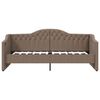 vidaXL Tagesbett mit Matratze USB Taupe Stoff 90x200 cm