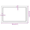 vidaXL Waschtischplatte 80x50x(2-6) cm Massivholz Unbehandelt