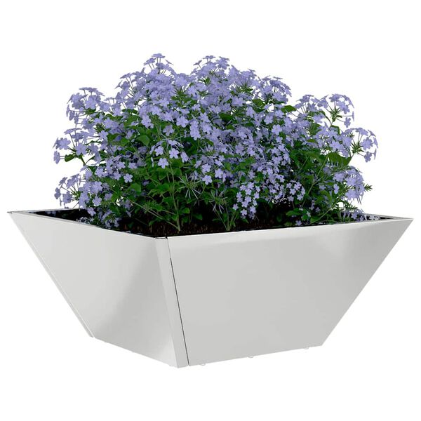 vidaXL Garten-Pflanzgef&auml;&szlig; Silber 35 x 35 x 15 cm Verzinkter Stahl