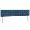 vidaXL Boxspringbett mit Matratze Dunkelblau 200x200 cm Samt